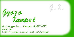 gyozo kampel business card